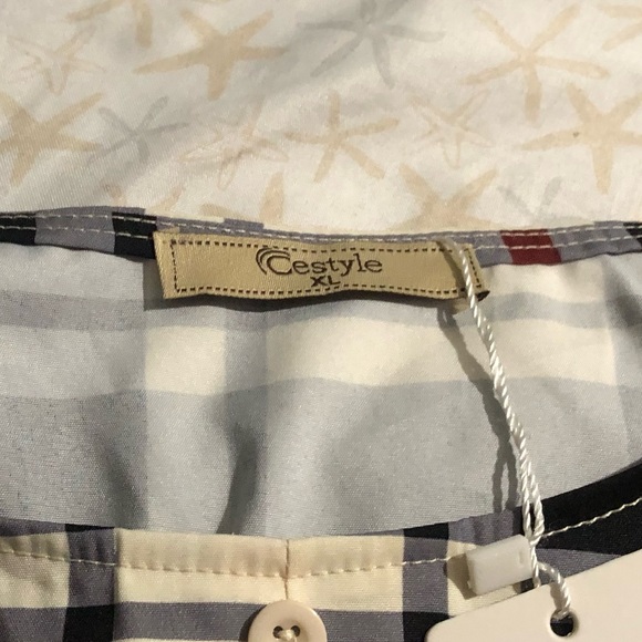 New Plaid plus size blouse - Picture 9 of 12